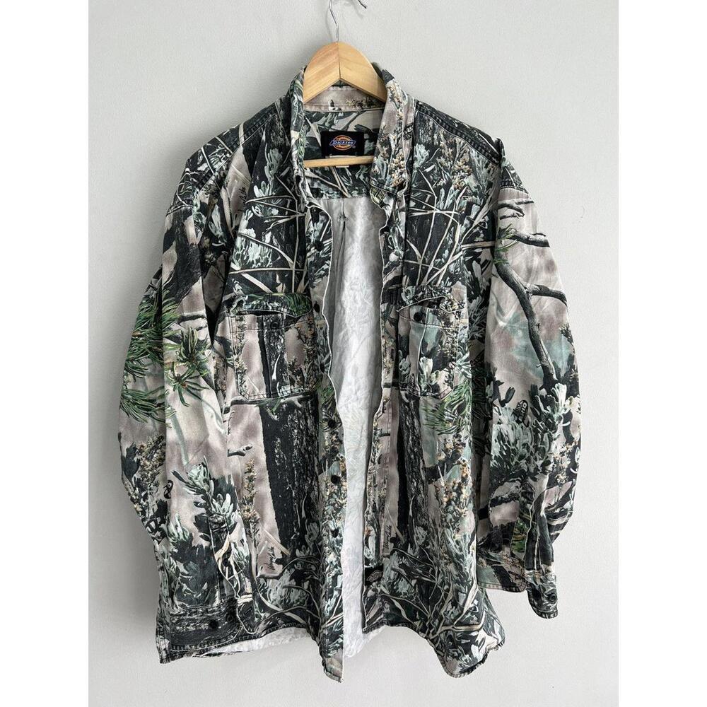 Vintage Button Dickies Real Tree Camo Shirt mossy oaks 3xl